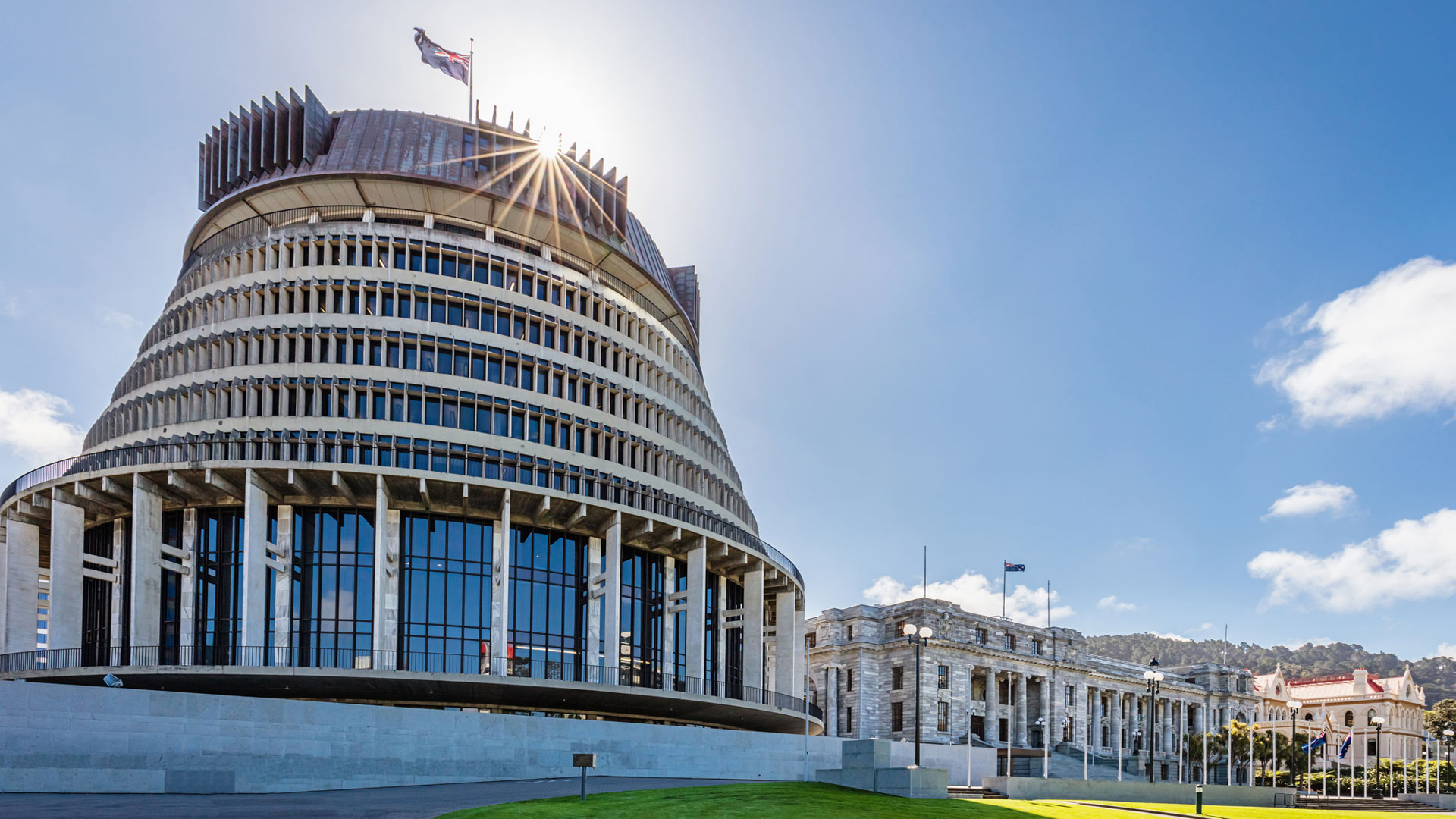 An image of New Zealand's Parliament buildings