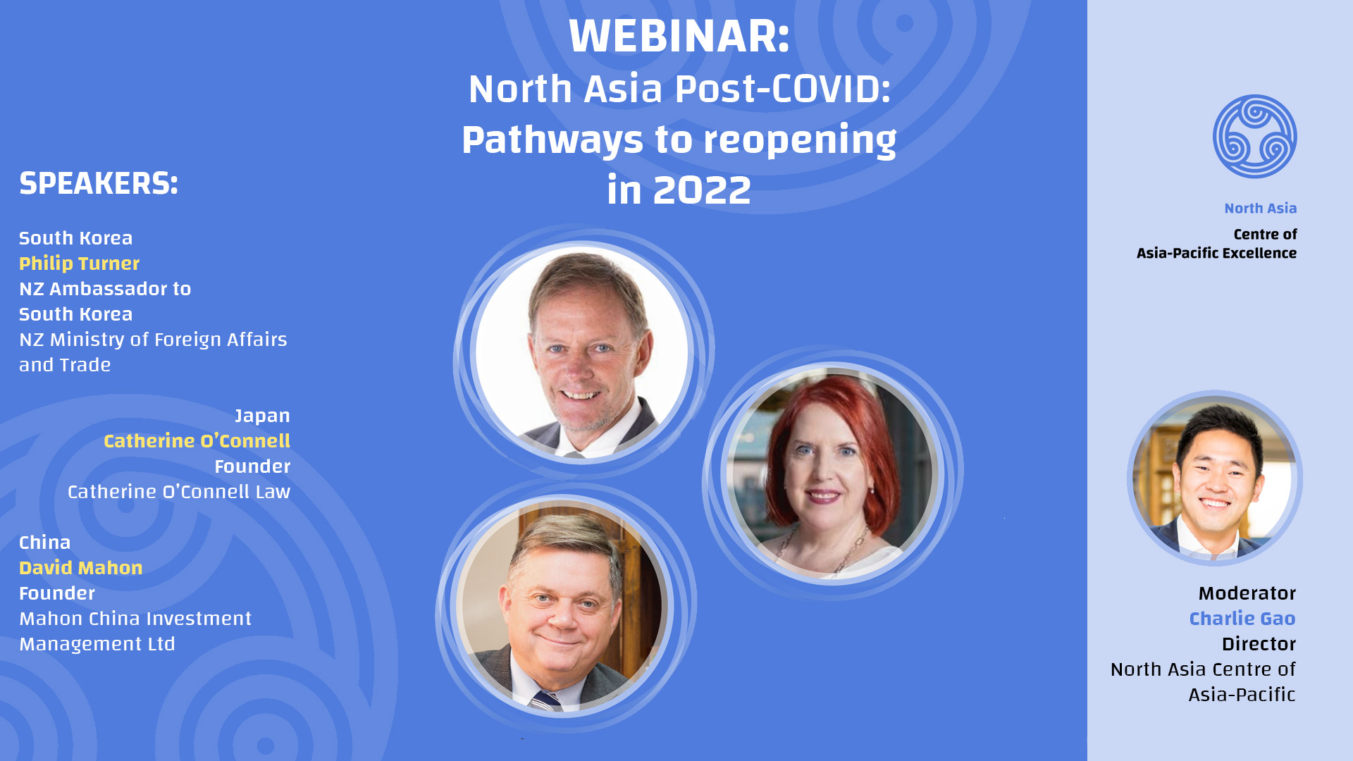 An image of the North Asia Webinar Post-COVID Banner