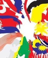 Image of ASEAN flags painting