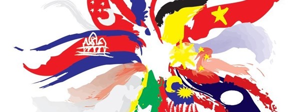 Image of ASEAN flags painting