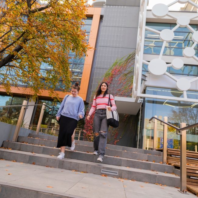 Picture of two students at Otago University