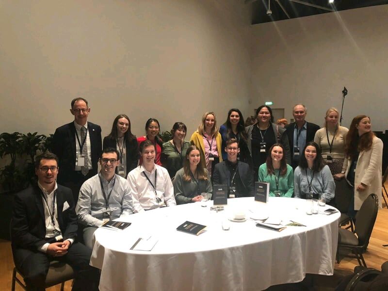 An image of the students at the NZIIA Conference 2021