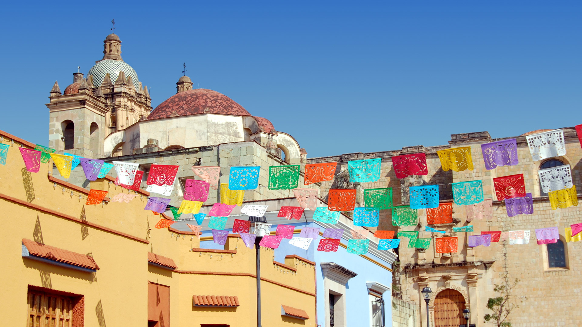 An image of flags Oaxaca Mexico
