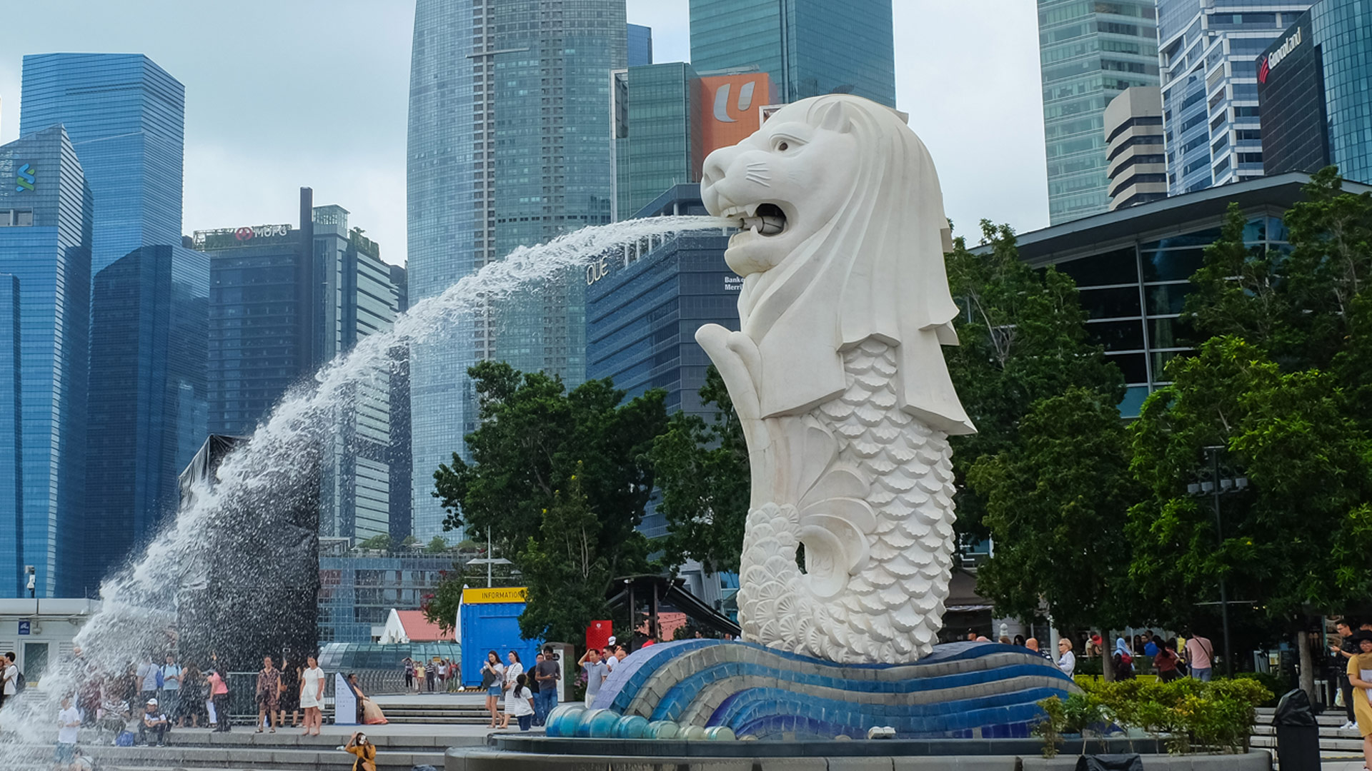 An image of the Merlion in Singapore