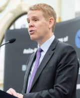 An image of Chris Hipkins speaking at the 50 Years of NZ Chile Embassies event at Parliament