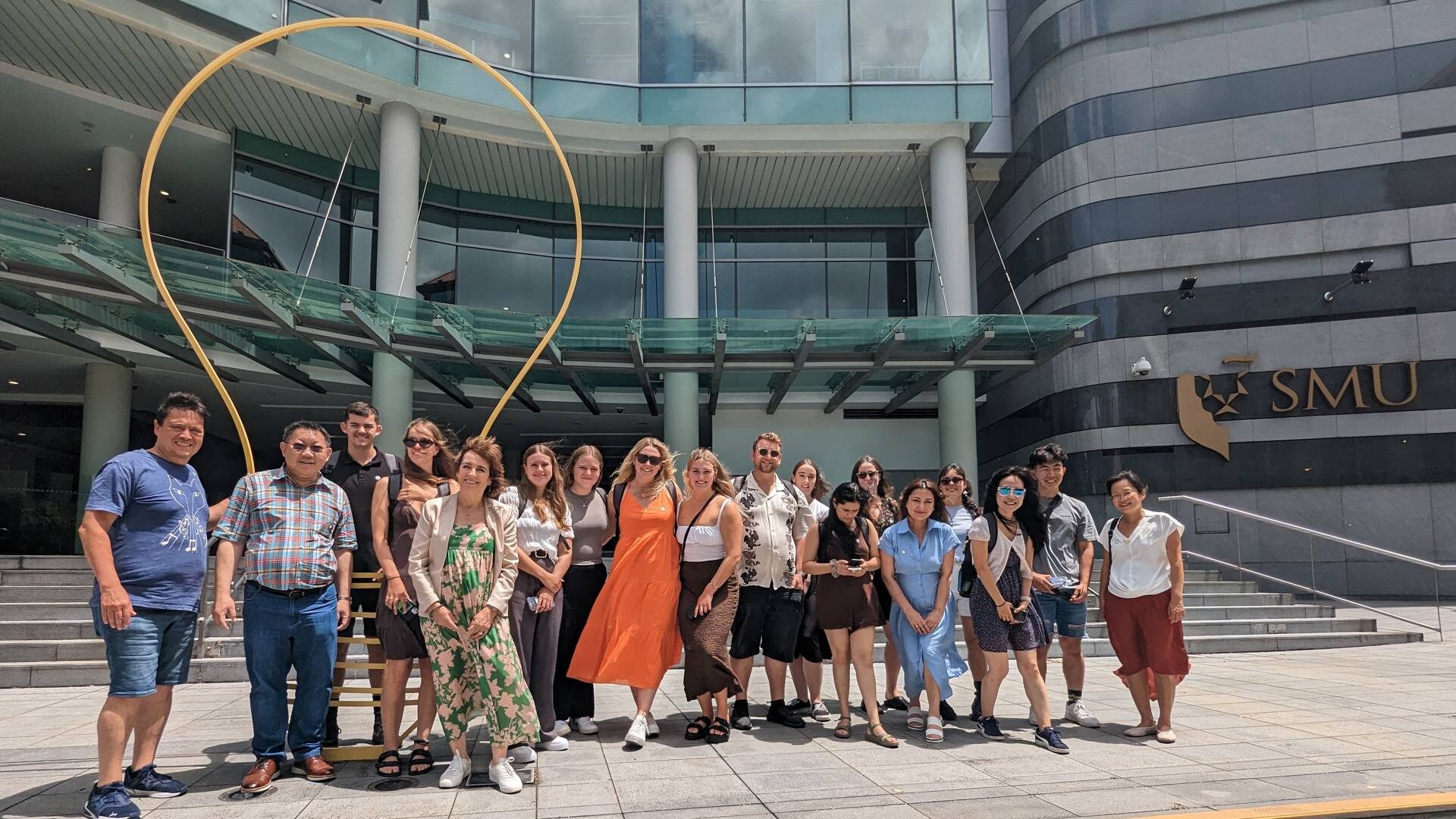 Group photo outside the Singapore Management University.