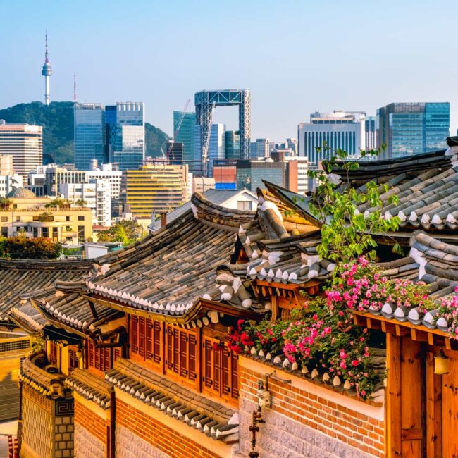 An image of Bukchon-Hanok-VIllage-Seoul-Korea